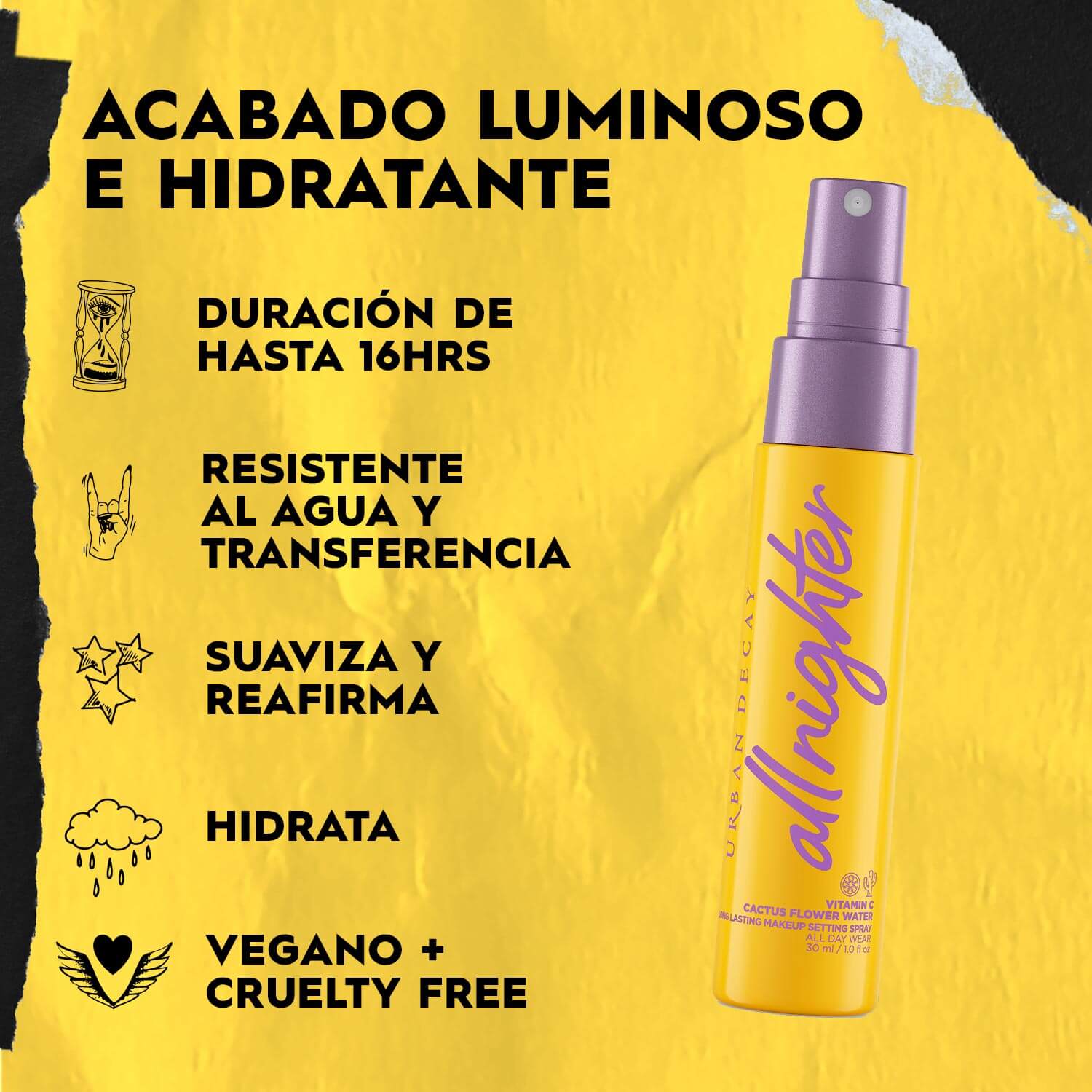 ALL NIGHTER SETTING SPRAY VITAMIN C TRAVEL SIZE (SPARY FIJADOR DE MAQUILLAJE TAMAÑO DE VIAJE)